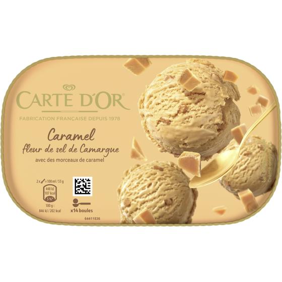 CREME GLACE CARAMEL FLEUR SEL CARTE D'OR 700G