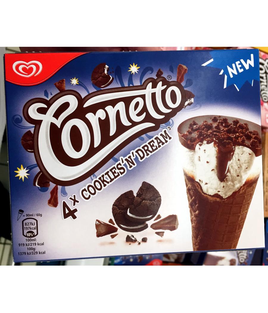 GLACE COOKIES'N'DREAM CORNETTO 240G