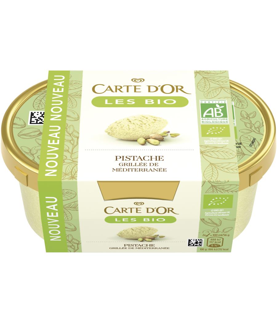 GLACE PISTACHE GRILLEES DE MEDITERRANEE BIO CARTE D'OR 250G