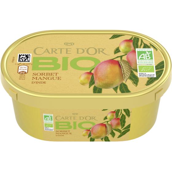 SORBET CARTE D'OR MANGUE D'INDE BIO  450ML 300G