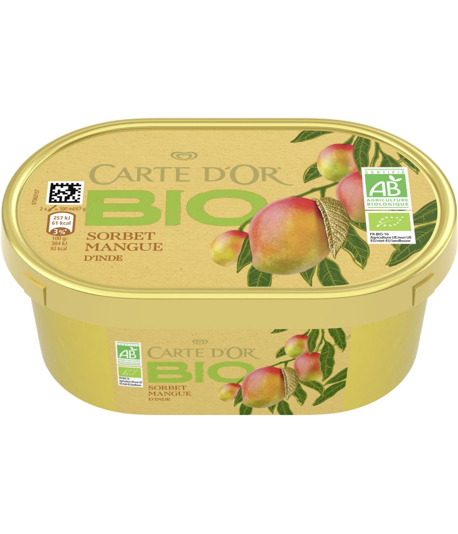 SORBET CARTE D'OR MANGUE D'INDE BIO  450ML 300G