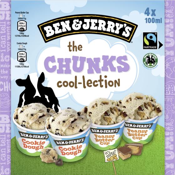 GLACE THE CHUNKS COOL-LECTION BEN & JERRY'S 4X100ML