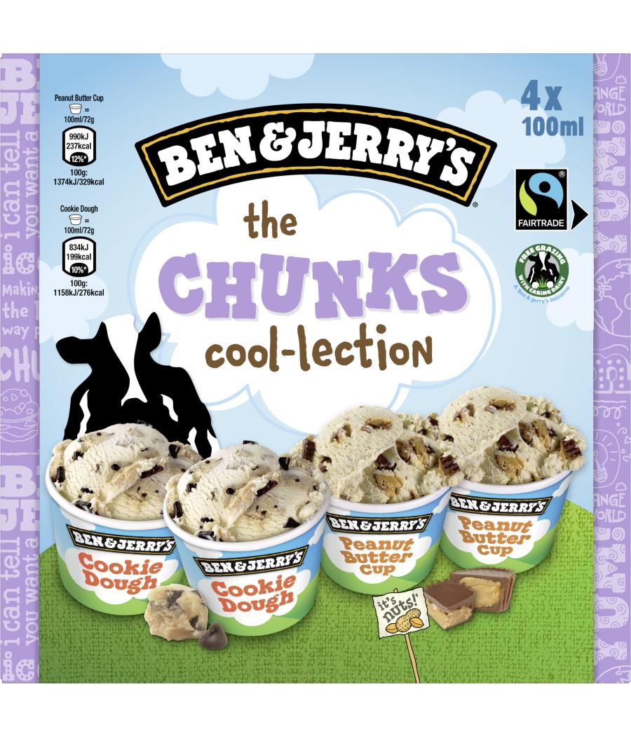 GLACE THE CHUNKS COOL-LECTION BEN & JERRY'S 4X100ML