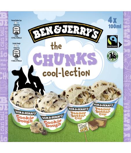 GLACE THE CHUNKS COOL-LECTION BEN & JERRY'S 4X100ML
