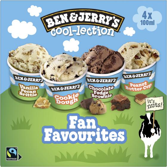 GLACE THE FAN-FAVOURITES COOL-LECTION BEN & JERRY'S 4X100ML
