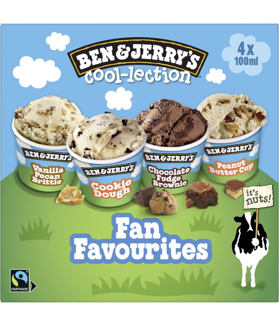 GLACE THE FAN-FAVOURITES COOL-LECTION BEN & JERRY'S 4X100ML