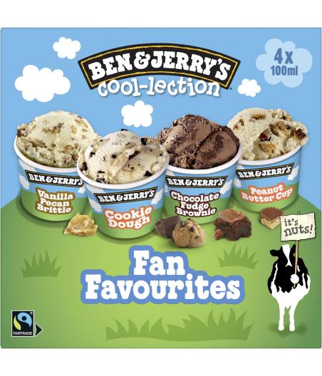 GLACE THE FAN-FAVOURITES COOL-LECTION BEN & JERRY'S 4X100ML