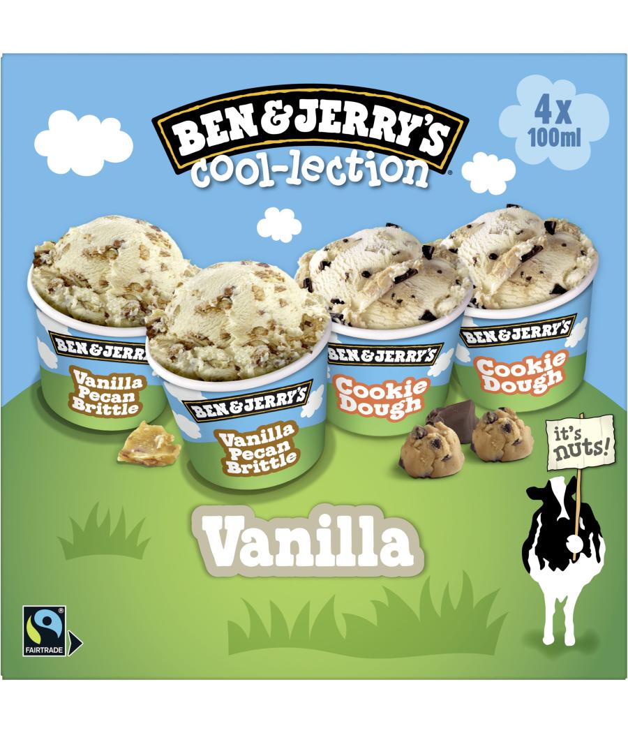 GLACE THE VANILLA COOL-LECTION BEN & JERRY'S 4X100ML