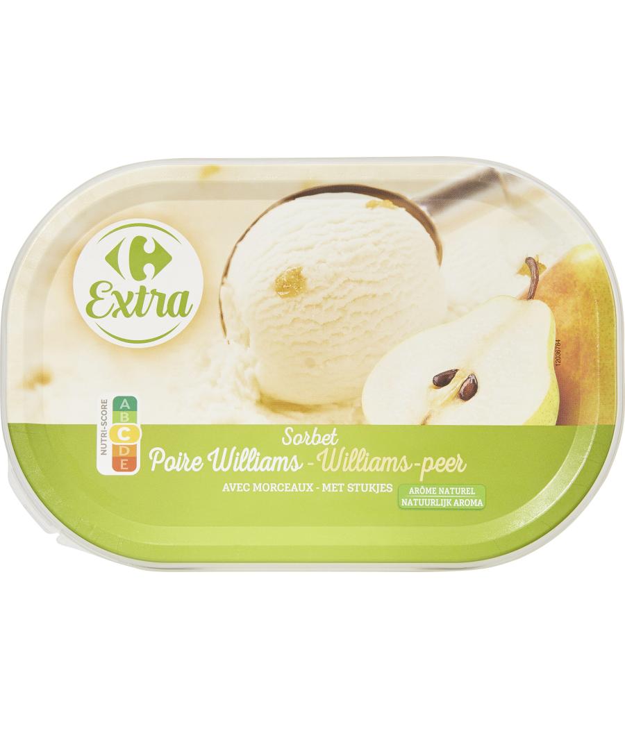 SORBET POIRE WILLIAMS CARREFOUR 600G