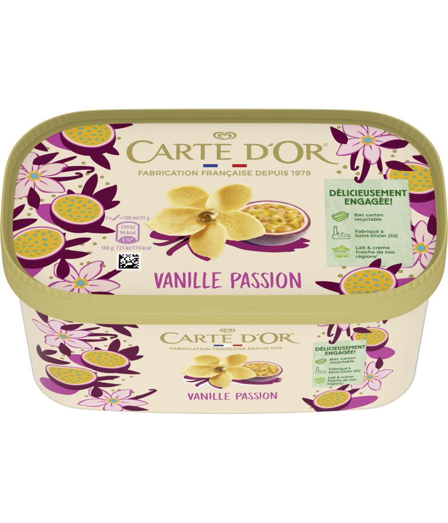 GLACE VANILLE FRUIT DE LA PASSION CARTE D'OR 495G