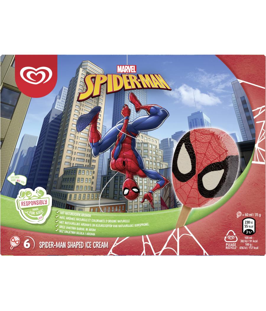 GLACES SPIDER MAN FRAISE VANILLE CHOCOLAT MIKO X6 210G