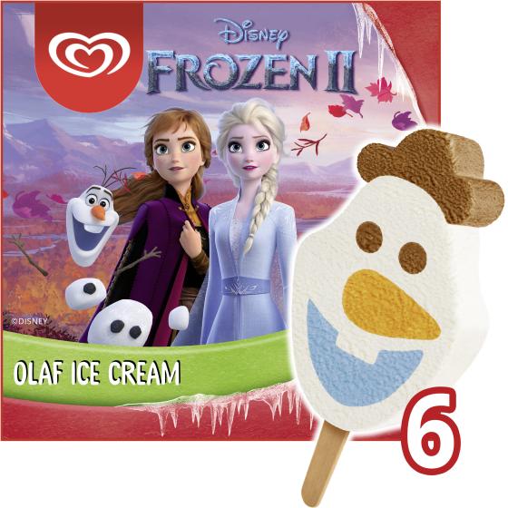 MAX GLACES BATONNETS OLAF VANILLE CARAMEL CHOCOLAT 6X60ML 210 G