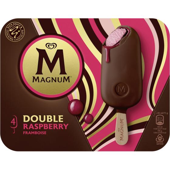 MAGNUM GLACE BATONNET DELUXE FRAMBOISE 4X85ML 284 G