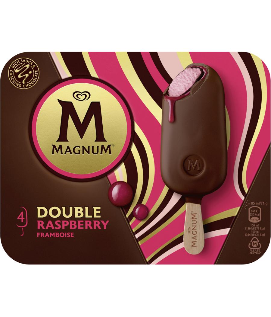 MAGNUM GLACE BATONNET DELUXE FRAMBOISE 4X85ML 284 G