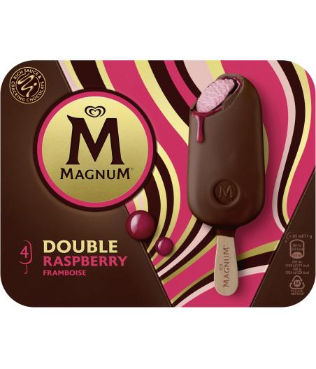 MAGNUM GLACE BATONNET DELUXE FRAMBOISE 4X85ML 284 G