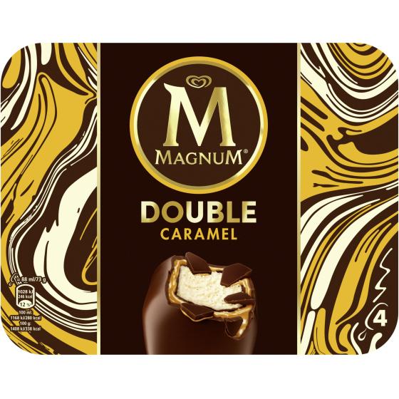 MAGNUM GLACE BATONNET DOUBLE CARAMEL 4X 292 G