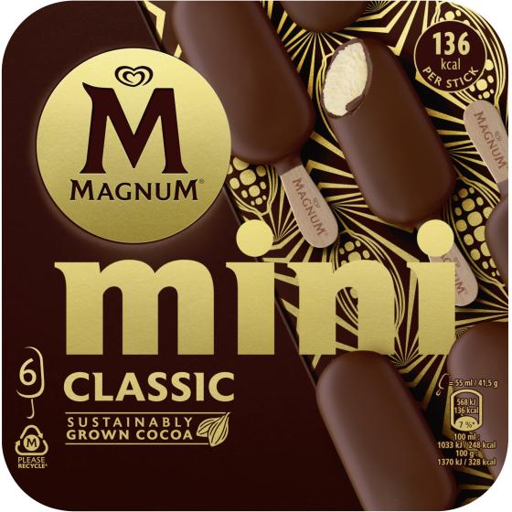 GLACE MINI VANILLE & CHOCOLAT CLASSIC MAGNUM 249G