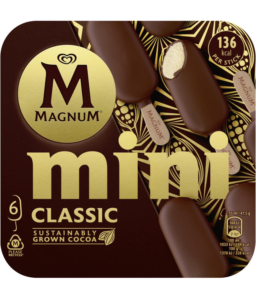 MAGNUM GLACE BATONNET MINI VANILLE & CHOCOLAT CLASSIC 6X249 G