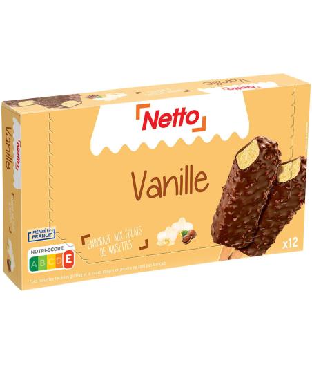 BATONNET VANILLE ENROBAGE CACAO NOISETTES    720 G X12