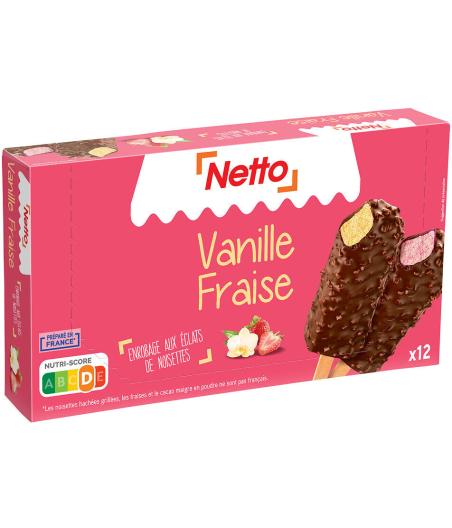 BATONNET VANILLE X6  FRAISE X6   720 G