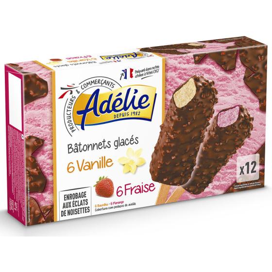 BATONNET VANILLE FRAISE ADELIE 720G