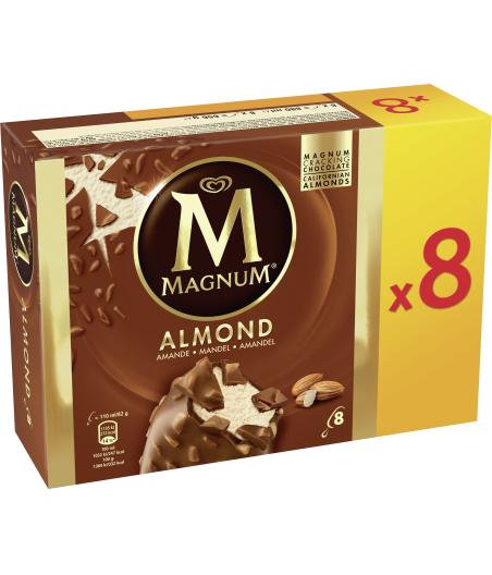 MAGNUM GLACE BATONNET AMANDE 8X656 G