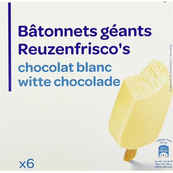 BATONNETS GEANTS CHOCOLAT BLANC 483 G