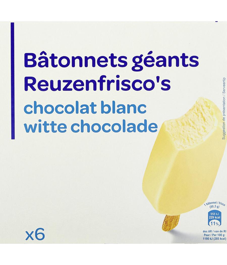 BATONNETS GEANTS CHOCOLAT BLANC 483 G