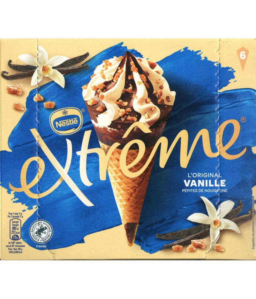 EXTREME ORIGINAL - VANILLE PEPITES DE NOUGATINE 426G (6 CONES)