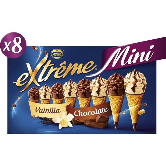 MINI CONES VANILLE NOUGATINE  CHOCOLAT NOUGATINE 312 G  8