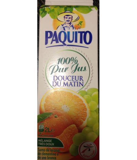PAQUITO 100% PUR JUS DOUCEUR DU MATIN 2L