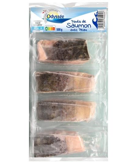 PAVES DE SAUMON AVEC PEAU ODYSSEE 500G