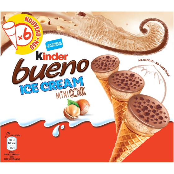 GLACE MINI CONES NOISETTES CHOCOLAT KINDER 6X 240G