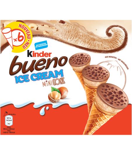 KINDER GLACE CORNET MINI NOISETTES CHOCOLAT 6 X 240 G