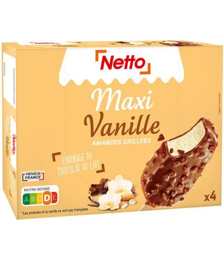 GLACE MAXI VANILLE NETTO 4X 480G