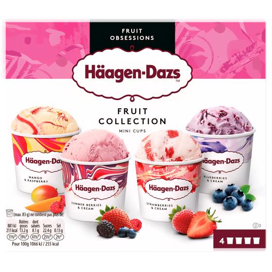 FRUIT COLLECTION 4 POTS, 3 X 81 G + 1 X 83 G 326 G / 380 ML