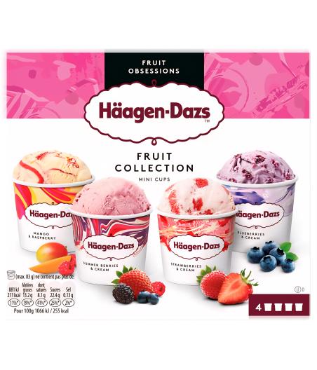 FRUIT COLLECTION 4 POTS HAAGEN DAZS 326G