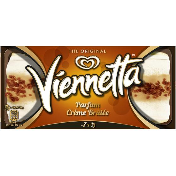 VIENNETTA GLACE DESSERT CREME BRULEE 7 PARTS 650ML 350 G