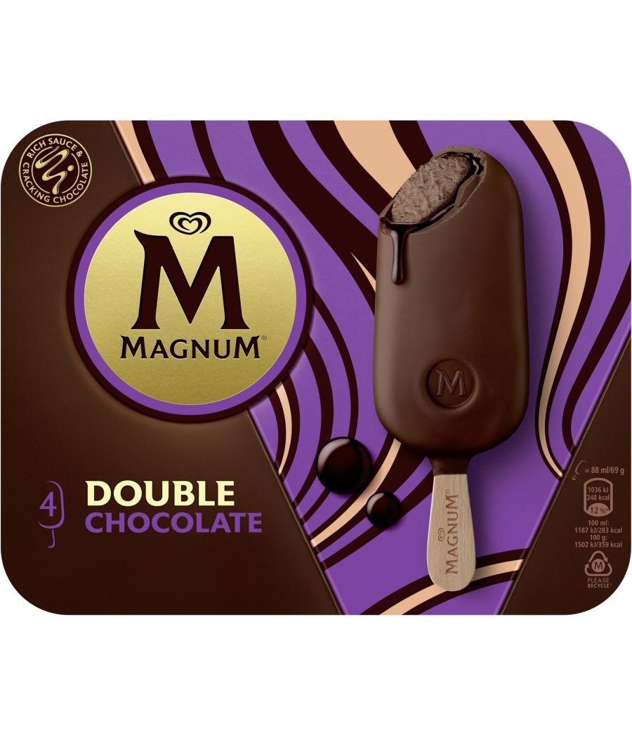MAGNUM GLACE BATONNET DOUBLE CHOCOLAT 4X88ML 276 G