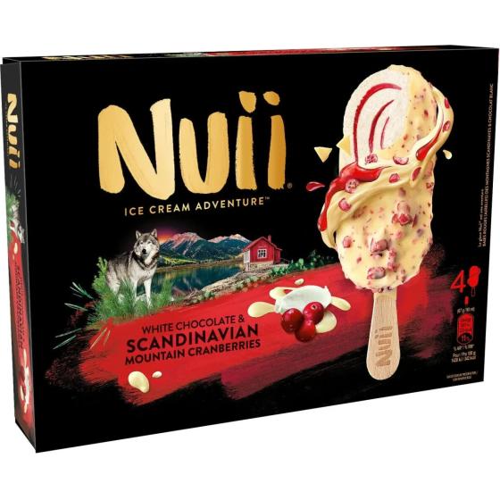 WHITE CHOCOLATE & SCANDINAVIAN MOUNTAIN CRANBERRIES 4 X 268 G