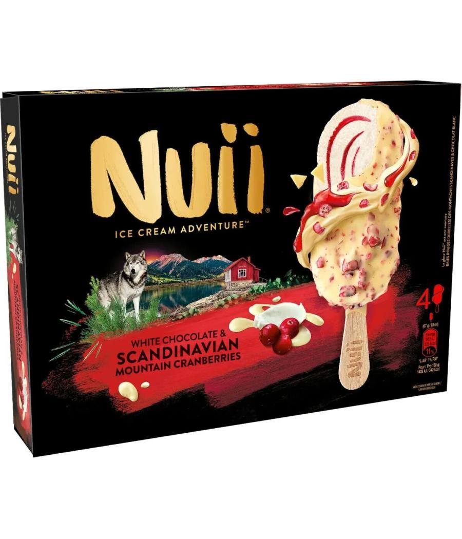 WHITE CHOCOLATE & SCANDINAVIAN MOUNTAIN CRANBERRIES 4 X 268 G