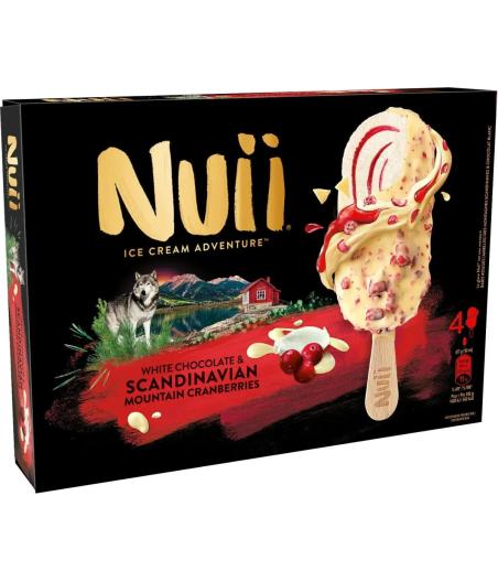 WHITE CHOCOLATE & SCANDINAVIAN MOUNTAIN CRANBERRIES 4 X 268 G