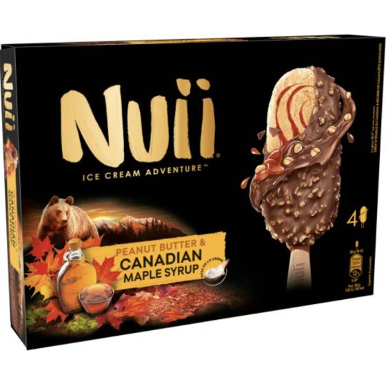 PEANUT BUTTER & CANADIAN MAPLE SYRUP 4 X 90ML, 4 X 68G