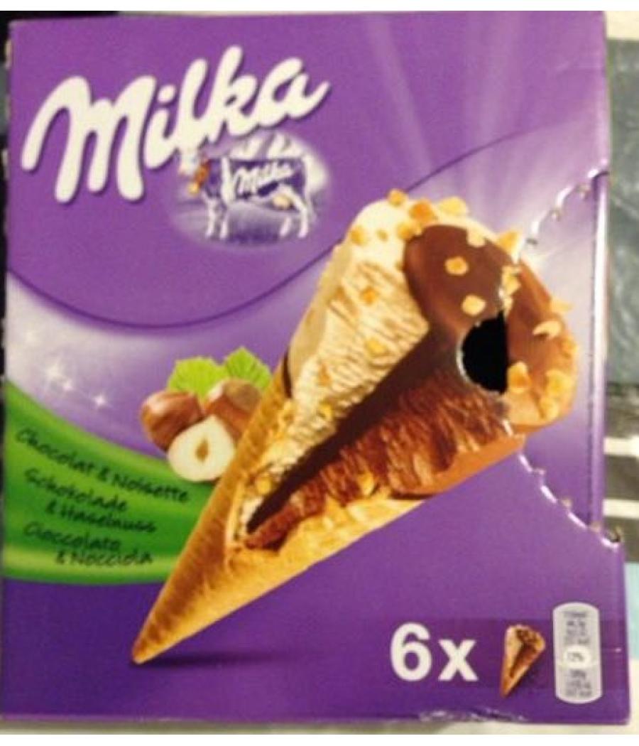 CONES CHOCOLAT & NOISETTES MILKA 399G