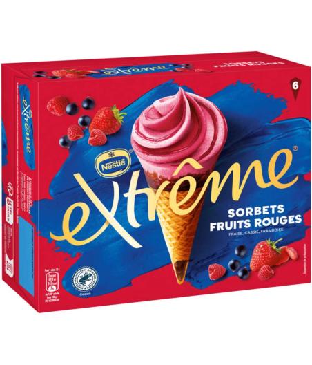 SORBETS FRUITS ROUGES EXTREME NESTLE 438G