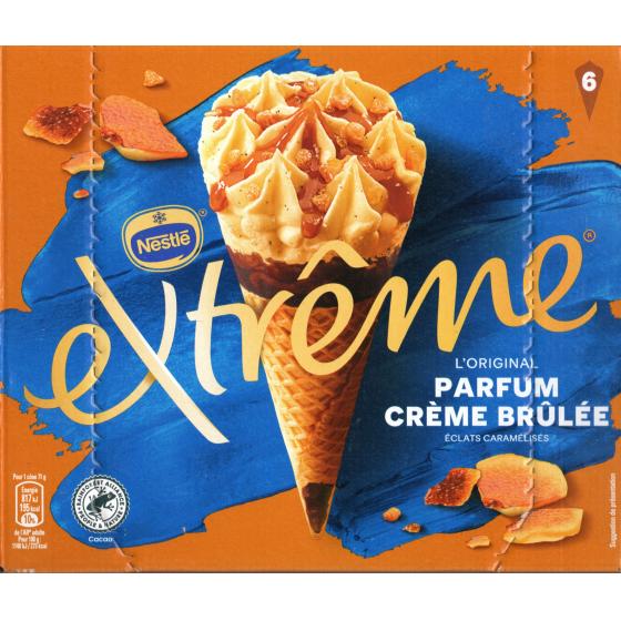 GLACE CONE  PARFUM CREME BRULEE & ECLATS CARAMELISES EXTREME BY NESTLE 426G