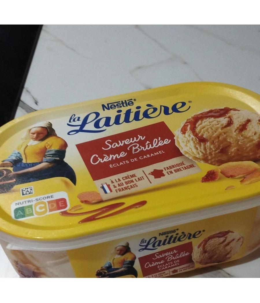 CREME GLACE  SAVEUR CREME BRULEE LA LAITIERE 490G