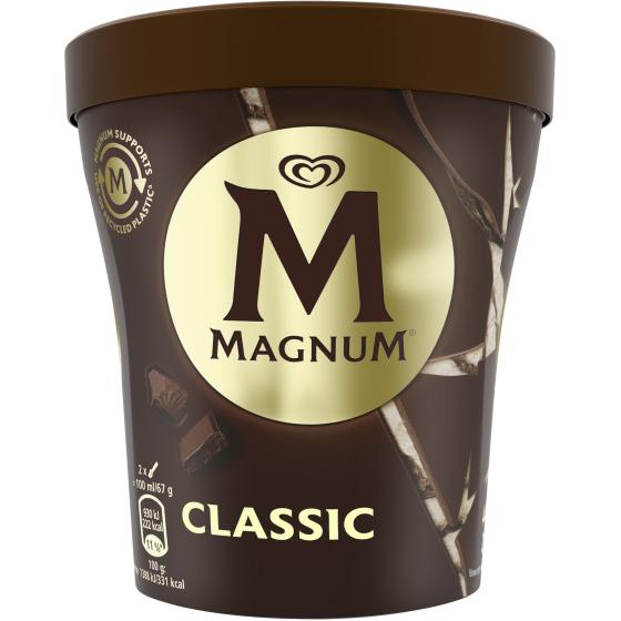 MAGNUM GLACE POT CLASSIC VANILLE CHOCOLAT 297G