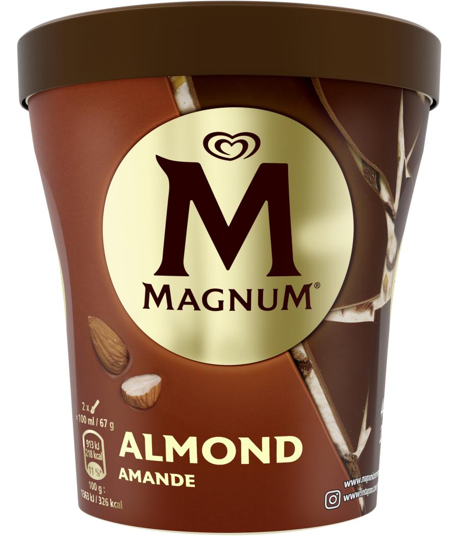 MAGNUM CREME GLACEE EN POT AMANDE 297G