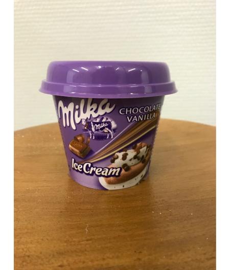 CREME GLACEE CHOCOLAT ET VANILLE AVEC MORCEAUX DE CHOCOLAT